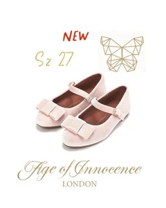 New AOI Age of Innocence sz 27 Ellen Velvet Mary Jane pink shoes - Picture 1 of 5
