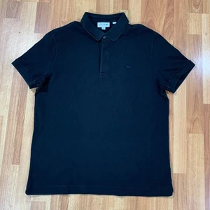 Lacoste Polo Shirt Mens Large Size 5 Black Regular Fit Crocodile - Picture 1 of 9