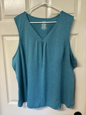 Camiseta sin mangas deportiva Danskin Now azul.  4X Foto 1 de 4