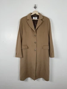 Johnstons Of Elgin Coat Size UK 16 Beige Camel 100 Cashmere Overcoat Long Jacket - Picture 1 of 12