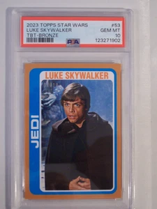 2023 Topps Star Wars Throwback Thursday Luke Skywalker # 53 Bronze SP /10 PSA 10 - Picture 1 of 4