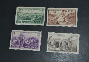 FRANCE SCOTT #B104-B107 FARMING CATTLE SOWING SEMI-POSTAL MNH SET OF 4 - Picture 1 of 1