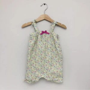 Monsoon Baby Girls Ditsy Floral Romper Dungarees Outfit 3-6 Months - Picture 1 of 11