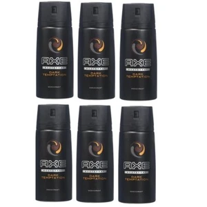 Axe Mens Deodorant, Body Spray, Dark Temptation, Fragrance, 150ml, 5.07oz, 6Pack - Picture 1 of 2
