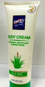 Lucky SuperSoft Body Cream, Aloe Vera, 8 Ounce 227g 6 Pack $10 Ea Retail! - Picture 1 of 3
