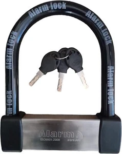Heavy Duty Anti Theft Alarm U Lock for E-Bikes, Scooters, Motorcycles - Picture 1 of 8
