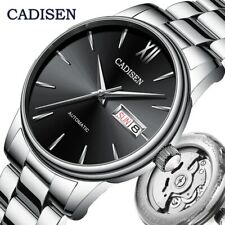 CADISEN Luxury Mechanical Automatic Watch Business Watches Steel Role Date Week