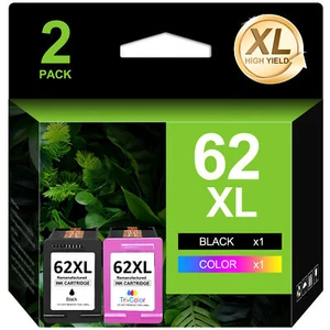 62XL Ink Cartridges for HP 62 XL Envy 7645 7640 5644 5540 OfficeJet 200 5740 Lot - Picture 1 of 9
