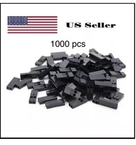 1000pcs 2.54mm 2P Pitch Dupont Jumper Wire Cable Housing Female Pin Connectors - Picture 1 of 1