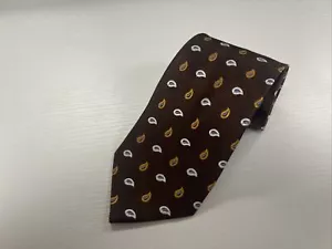 NEW WITH TAGS Jos A. Bank Men's Brown Paisley Silk Neck Tie $98 - Picture 1 of 9