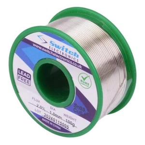 1.2mm 18SWG Lead Free Solder Wire Fluxed Core 100g - Picture 1 of 1