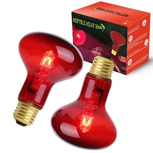 75W 2 Pack Infrared Heat Lamp Bulb Red Light Heat Bulbs for Pet Lizards Beard... - Picture 1 of 7