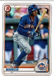 Tarjeta de draft Bowman Ronny Mauricio New York Mets 2020 - Imagen 1 de 2