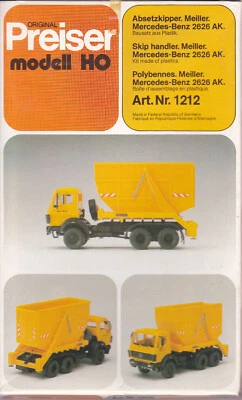 PREISER Mercedes Benz NG 2626 AK Meiller Container Absetzkipper  1 87 H0 1212 - Bild 1 von 4