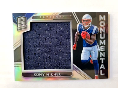 2018 SPECTRA MONUMENTAL SONY MICHEL RC JERSEY NEW ENGLAND PATRIOTS 68/199 - Image 1 of 2