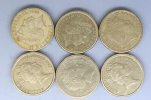 Australia - 2 Dollar Coins * 6 - Broad-strikes / Off Centre! - F to VF - Picture 1 of 2