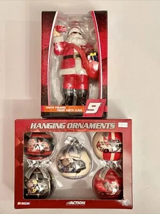 Kasey Kahne #9 2005 Nascar Hanging Holiday Ornament Set 2007 Santa Figurine - Picture 1 of 12