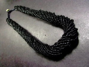 N7585 Ethnic Women Gypsy Tribal Handmade Glass Multi Strand Necklace Women Gift - Picture 1 of 8