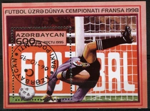 Azerbaijan 1995, MS Football World Cup, France 1998 VFU, Mi Bl 17 - Picture 1 of 1
