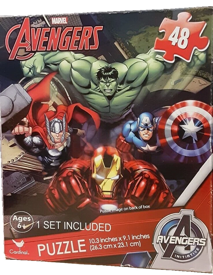 Cardinal and Marvel Avengers 48 Piece Jigsaw Puzzle Unopened