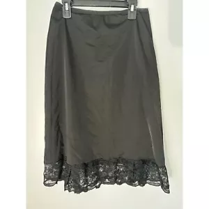 Spitzenborte halber Slip schwarz Dessous Rockverlängerung Unterrock Petticoat - Bild 1 von 9