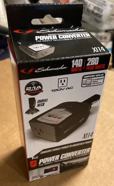 Schumacher Power Converter X114 DC To AC 140W/280W Peak - Image 1 of 1