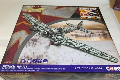 CORGI AVIATION 1:72 HEINKEL HE-111 H-6 NR4500 ERICH HORN 5./KG53 YUKHNOV 1942  - Image 1 of 4