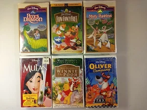 Lot Of (6) Vintage Walt Disney SEALED VHS' - Picture 1 of 12