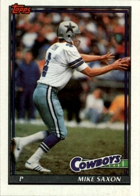 1991 Topps NFL Mike Saxon #354 - Image 1 of 2
