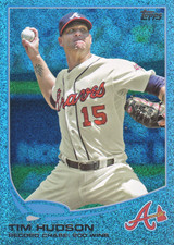 2013 Topps Silver Slate Blue Sparkle Wrapper Redemption #448 Tim Hudson Braves