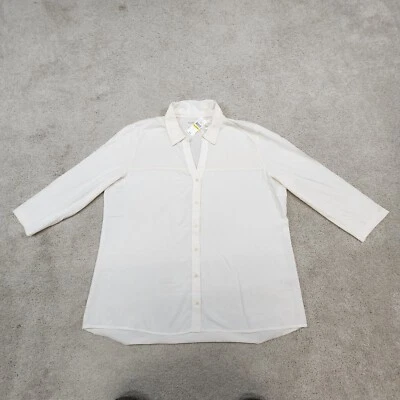 Camisas tejidas de manga corta XXL blancas Van Heusen para mujer Foto 1 de 4