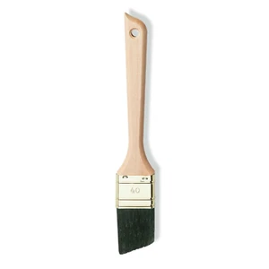40 mm Fensterpinsel, abgeschrägt, Naturholzgriff, schwarze Borsten - Bild 1 von 1