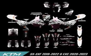 Graphic Kit Vinyl Wrap Decals Sticker motocross SX, SXF, XCF 2019-2023 KTM MX - Picture 1 of 4