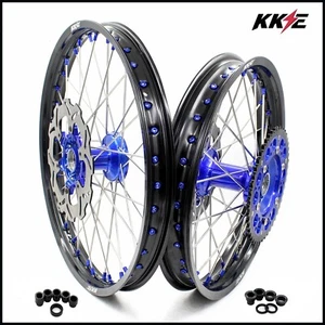 KKE 21/18'' Cast Hubs Wheels Fit YAMAHA YZ125 YZ250 1999-2016 YZF250 YZ450F 2015 - Picture 1 of 13