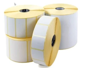 3007201-T ZEBRA Z-SELECT 2000T ETIKETTEN PAPIER WEISS und Wax Ribbon - Bild 1 von 3