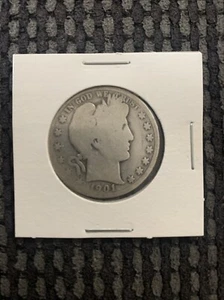 1901 50C Barber Half Dollar - Picture 1 of 2