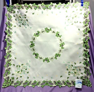 Quills Ireland Tovaglia Floreale Poliestere 33" x 33" ~ Nuova con etichette - Foto 1 di 11