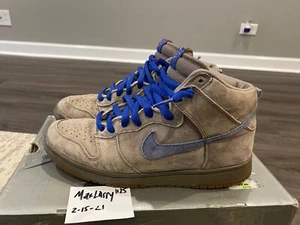 2003 NIKE DUNK HIGH PRO SB IRON GREY SPORT ROYAL BLUE GUM DENIM 305050-241 9.5 S - Picture 1 of 7