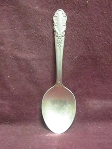 Sterling International Rogers BRIDAL VEIL BABY SPOON 4 1/4" 17 gram no monogram - Picture 1 of 5