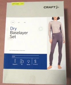 Craft Core Dry Baselayer set womens regular fit Clay Granite XL - Picture 1 of 2