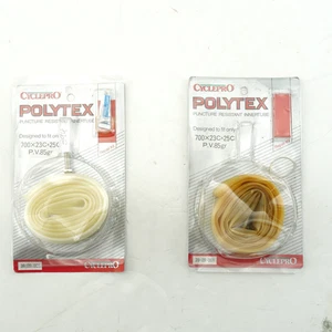 2 tubi vintage Cyclepro Polytex 700x23c&25c P.V.85gr nuovi vecchio stock bici ciclismo - Foto 1 di 11