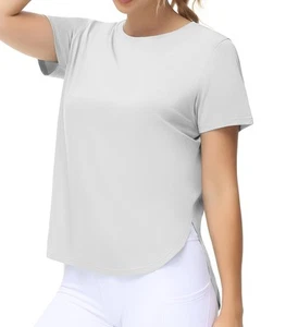 Women's Workout T-Shirts Loose Fit Short Sleeve Cotton Running Basic Tee Tops... - Picture 1 of 7