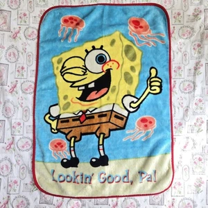 SpongeBob Squarepants Fleece Baby Toddler Blanket Lookin Good Pal Jellyfish Wall - Picture 1 of 4