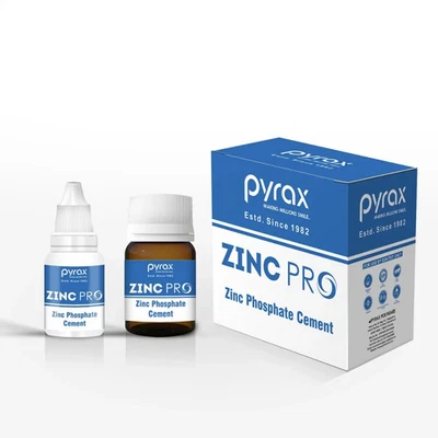 Pyrax Zinc Phosphate Cement Permanent Tooth Filling Powder 30g and Liquid 15ml