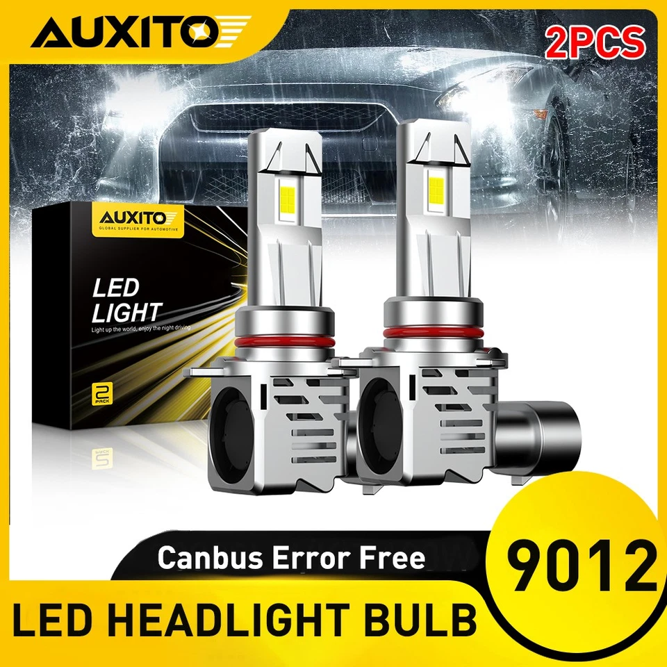 AUXITO 200W 9012 HIR2 LED Headlight Bulbs Kit Hi/Low Beam 6500k 30000LM White