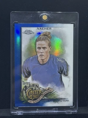 2022 Topps Allen & Ginter Chrome - Alyssa Naeher #267 Blue Refractor /150 - Image 1 of 2