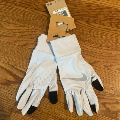 Nike Women's Dri-Fit Fleece Running Gloves Football Grey Sz XS-S - Image 1 of 3