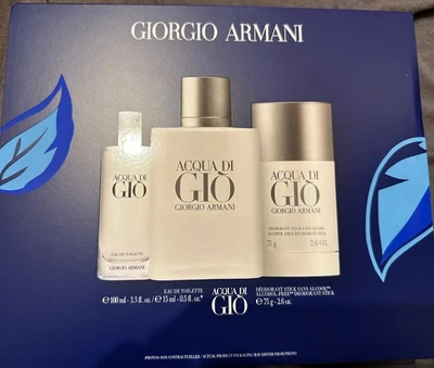 Giorgio Armani Acqua Di Gio Pour Homme Eau de Toilette Geschenkset 100/15/75ml - Bild 1 von 2