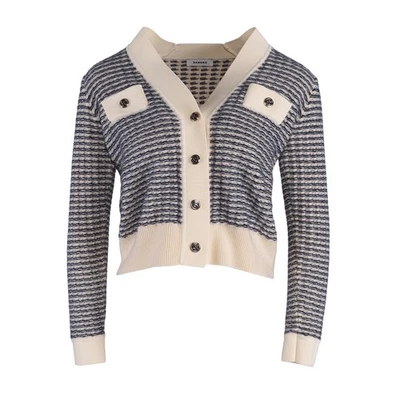 Sandro Paris Women's Cardigan Size 1 / S 100% Wool Striped SFPCA00690 - Image 1 of 4