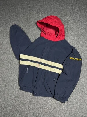 Chaqueta Nautica De Colección Para Hombre L Reversible Colorblock Años 90 Y2K Foto 1 de 4